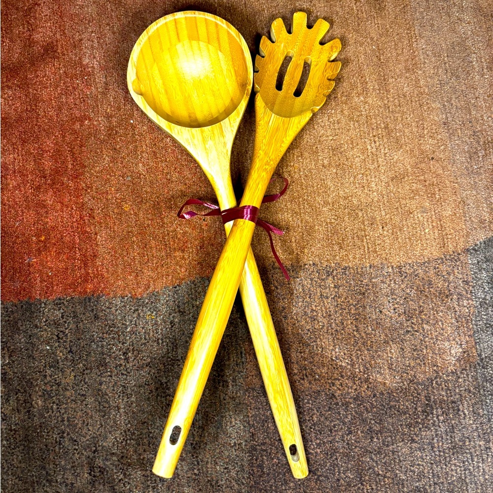 New - Totally Bamboo "Lambootensil" Two Piece Gift Set